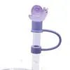 Tampa de Silicone em Forma de Laço para Canudo de Vidro Tampa contra Poeira para Canudo 10mm Tampa Anti-Vazamento para Canudo de Garrafa de Água Stanley 9.5mm