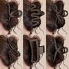 Novo Grande Presilha de Cabelo Cor Café 2025 para Mulheres, Adequada para Coques com Cabelo Espesso, Presilha de Cabelo Tubarão Acessório de Cabelo