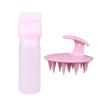 Cross-border dentado limpeza a seco garrafa escala espessa tintura de cabelo garrafa silicone shampoo escova massagem couro cabeludo limpeza shampoo pente terno