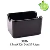 Mesa para Fondue Estilo Japonés Vajilla Creativa de Plástico Plato Negro para Snacks de Salsa de Soja Dim Sum Plato de Melamina Imitación Porcelana Tazón para Salsa Plato de Condimentos