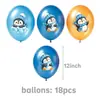 Conjunto de Balões de Látex Cartoon de 12 polegadas Balões Temáticos para Festa de Aniversário Múltiplos Padrões Festa 18 peças