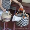 Cesta Tejida a Mano de Algas Marinas de Vietnam Elementos Africanos Estilo Ins Decoración Compras Picnic Cesta Portátil Cesta de Almacenamiento de Escritorio