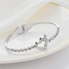 Pulsera de Acero de Titanio Sencilla de Moda con Incrustaciones de Diamantes de Amor de Venta Caliente Transfronteriza para Mujer, Pulsera de Acero de Titanio Chapada en Oro Rosa