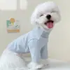 Camiseta de capa base de color sólido con cuello alto, Ropa para mascotas de otoño e invierno, Térmica y cómoda, Adecuada para perros pequeños y medianos para proteger contra el frío