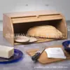 Suministro Directo de Fábrica Caja Cuadrada de Bambú para Pan Caja de Almacenamiento Caja para Pan Caja de Almuerzo Caja de Almacenamiento de Alimentos