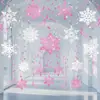 Tema de Inverno Floco de Neve Espiral Charm Floco de Neve Espiral Brilhante com Glitter Enfeite Pendente de Floco de Neve de Natal