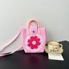Bolso para teléfono móvil de alta gama Ins, Nuevo bolso de punto de dibujos animados, Bolso bandolera versátil de nicho, Estilo K, Monedero