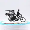 Toppers Criativos de Bolo de Aniversário em Inglês, Bandeirinhas, Inserts para Assar, Decorações de Cartão, Toppers de Bolo com Glitter, Decorações
