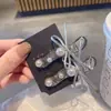 Pinza Avanzada de Pato de Perla de Cristal Pinza de Un Carácter Lazo de Cuero Pasador para Cabello Roto Pinza Lateral Pinza de Moda Accesorios para el Cabello