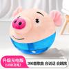 Brinquedo de Porco Pula-Pula com Som Igual Agitar Coaxar Bebê Artefato Bola Saltitante Brinquedo de Bebê para Aprender a Falar e Cantar Transfronteiriço