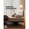 Cabecero de Cama con Respaldo Ultradelgado de Acero Ecológico, Cama de Cuero Genuino Estilo Vintage, Cama Doble Sin Bordes Francesa Retro para Apartamento Pequeño Infantil