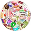 Pegatinas de graffiti de alimentos 50 piezas transfronterizas para teléfonos móviles, tazas, pegatinas decorativas impermeables resistentes a los arañazos, pegatinas para diario de mano para niños, venta al por mayor