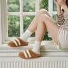 Pantuflas de Algodón Transfronterizas de Pareja TPR para Mujer, Pantuflas de Felpa Gruesas y Cálidas de Invierno, Pantuflas de Felpa Antideslizantes de Invierno para Hombre