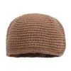 Moda Otoño e Invierno Nuevo Color Sólido Simple Versátil Casual Gorro de Lana Tejido para Viajes al Aire Libre Elegante Gorro de Propietario