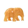 Jade Beige Natural Jade Blanco Elefante Adornos Feng Shui Elefante de Jade para Atraer Riqueza y Proteger la Casa Sala de Estar Oficina Elefante Absorbente de Agua