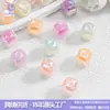 Luz UV Muda de Cor Facetada Amor Quadrado Contas DIY Corrente de Celular Acessórios Estilo Misto Venda por Atacado