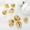 Mia direto da fábrica pingente de metal com sino esculpido acessórios para brincos DIY pulseira pingente dourado acessórios de joias