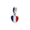 Comércio exterior pingente bandeira do mundo acessórios de joias pulseira diy contas pingente de metal com gota de óleo joias atacado