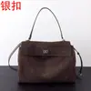 Bolsa Tote de Couro Bovino Fosco de Alto Brilho para Outono e Inverno para Mulheres, Bolsa de Ombro para o Dia a Dia de Grande Capacidade, Bolsa de Ombro de Couro Genuíno de Alta Qualidade