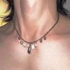 Collar de Cruz de Perlas Nicho de Alta Clase Desordenado Uso Collar Básico de Perlas Gargantilla Cadena Corta para Clavícula Marea