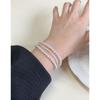 Pulsera de cuentas de concha de perla de 2 mm y 4 mm con diseño de lujo ligero y nicho INS de estilo coreano 147 con textura para mujer en plata de ley S925
