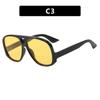 Gafas de Sol Personalizadas con Forma de Sapo 2024 Nuevas Gafas de Sol Estilo Aviador Moda Marco Grande Gafas de Sol Anti-UV para Mujer