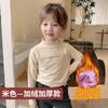 Camisetas básicas para niñas y niños, Ropa de otoño e invierno para bebés a la moda, Ropa de invierno gruesa para niños, Ropa de otoño, Camisetas básicas de terciopelo con cuello alto