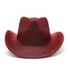 Sombreros Vaqueros Occidentales Europeos y Americanos para Hombres y Mujeres, Sombreros de Vestir de Color Sólido, Sombreros de Moda para Fiesta, Actuación, Festival, Sombreros de Sol Versátiles y a la Moda