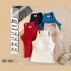 Chaleco informal de algodón para mujer, talla 298, ajustado, con cuello en U, para uso diario, ideal para combinar con todo.