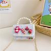 Saco mensageiro das crianças saco pequeno dos desenhos animados estilo coreano das meninas all-match bolsa de ombro Internet celebridade princesa mini bolsa pérola