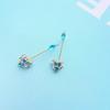 Nuevos Pendientes de Borla Geométrica de Plata de Ley 925 Chapados en Oro Real, Moda Coreana, Sencillos, de Alta Calidad, para Mujer