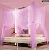 Mosquitero para Uso en Casa, No Requiere Instalación, Dosel Cuadrado de Gasa en Cuatro Lados, Mosquitero Moderno Simple Estilo Palacio Desmontable Universal Anti-Mosquitos
