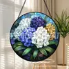 Colgante de Vidrio de Hortensia Multicolor Transfronterizo Adorno de Vidrio para Colgar en Casa Decoración de Ventana Atrapasoles para Jardín