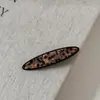 Pinza para el pelo de tela con estampado de leopardo y carey con letras Etiqueta Dorada Moda Retro Pinza para el pelo para flequillo lateral y cabello suelto Accesorios para el pelo Estilo Nuevo