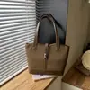 Bolso Casual Retro de Gran Capacidad para Mujer 2026 Nuevo Bolso de Hombro Simple a la Moda de Nicho Bolso Tote Simple para el Viaje Diario