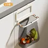 Soporte Plegable para Bolsas de Basura Chunzao para Puerta de Gabinete de Cocina del Hogar, Cubo de Basura Montado en la Pared, Estante de Plástico para Bolsas de Basura de Baño