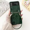 Funda Protectora Creativa de Dibujos Animados Adecuada para Teléfono Móvil Samsung Zflip4 Cuerda Larga y Corta Flip5 Linda Flip7 Pareja