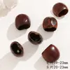 Cascabel de Concha de Fruta con Cadena de Semillas Retro Naturales que Cumplen Deseos Llavero de Semilla de Bodhi Colgante de Estilo Étnico Tejido a Mano para Bricolaje