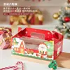 Caixa de Embalagem para Cupcakes de Natal com Compartimentos para Sobremesas, Sobremesas Fatiadas, Caixa de Embalagem para Bolinhos de Neve Personalização