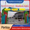 Fábrica grande cross-road pórtico produção e produção cross-street gate building aço inoxidável sinalização rodoviária instalação outdoor outdoor