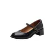 En Stock~ Zapatos Mary Jane Retro Cuadrados Pequeños con Tacón Grueso para Mujer, Nuevo Estilo Francés Primavera 2026 Tacones Altos de Correa Única