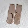 Calcetines de Yoga y Pilates sin Talón para Mujer, Calcetines de Encaje Profesionales Antideslizantes de Media Pantorrilla para Danza, Ejercicio, Fitness, Calcetines de Piso para Adultos