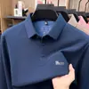 Camisa Polo de manga comprida mais vendida no Sudeste Asiático para homens, camiseta casual de alta qualidade em cor sólida com gola de lapela