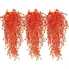 69 Piezas Flor de Té de Eucalipto Plástico Flor Artificial de Interior Enredadera Colgante de Pared para Sala de Estar, Pequeña