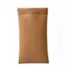 Bolsa de Almacenamiento para Gafas de Cuero, Estuche Protector para Gafas de Sol Unisex con Cierre Automático, Bolsa Portátil para Guardar Gafas de Sol