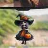 Colgante de Coche de Bruja de Halloween Acrílico Decoración de Espejo Retrovisor Interior Adorno Colgante para Mochila Suministro Exclusivo Transfronterizo 2026