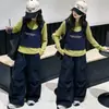 Venta al por mayor de camisetas para niñas transfronterizas, tops de manga larga, nuevo y elegante diseño de dos piezas 2026, camisetas de capa base de otoño para niños mayores