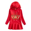 Chad Wild Clay Sudadera con Capucha Vestido para Niños Primavera y Otoño Niña Bebé Algodón Elegante Falda de Moda