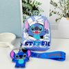 Bolsa Escolar Mini de Dibujos Animados Billetera para Monedas Conejo Azul Conejo Stitch Estrella Bolsa para Auriculares de Bebé Llavero Premios