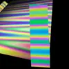 Fornecimento de Tecido de Fibra Química Colorido Refletivo Tecido Refletivo Colorido Mágico Tecido Refletivo Estampado Cor Mágica Gradiente Tecido Refletivo Elástico em Quatro Lados